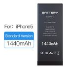 1440mAh Original Capacity Iphone 5 Battery Replacement Black Color 1 Year Warranty