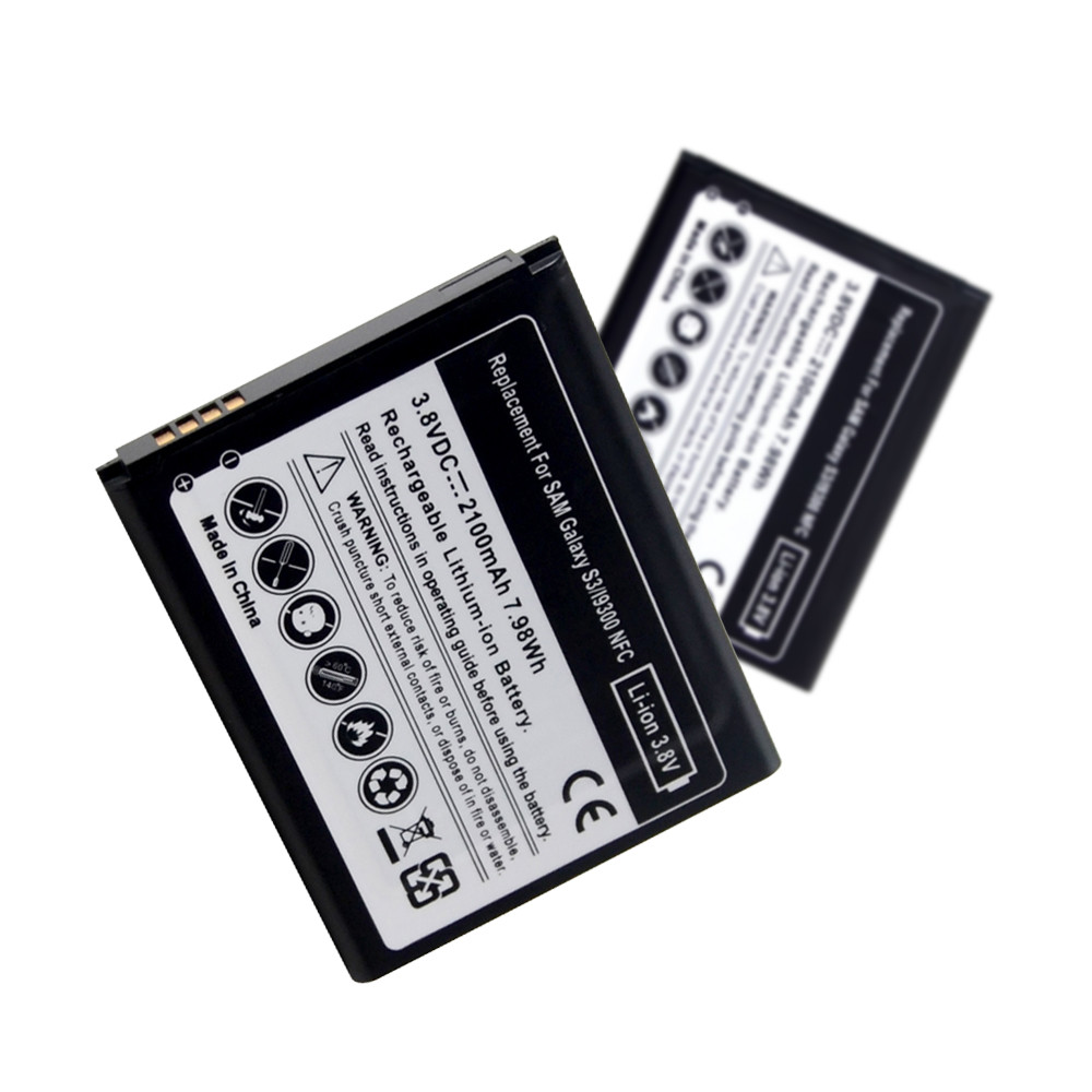 Durable Rechargeable Samsung Galaxy S3 Battery 2100mAh I9300 With 500 Charging Times