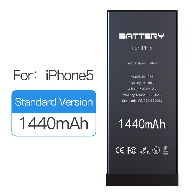 Rechargeable Apple Iphone 5 Battery Lithium Ion 1440 MAh Capacity RoHS MSDS Approval